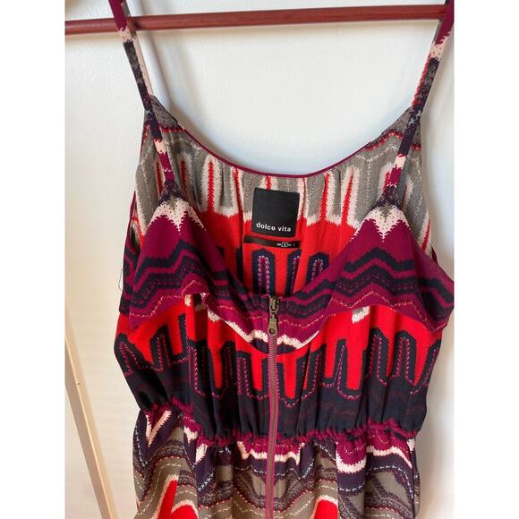 Dolce Vita 100% Silk Exposed Zipper Front Mini Dress, S - Picture 2 of 10